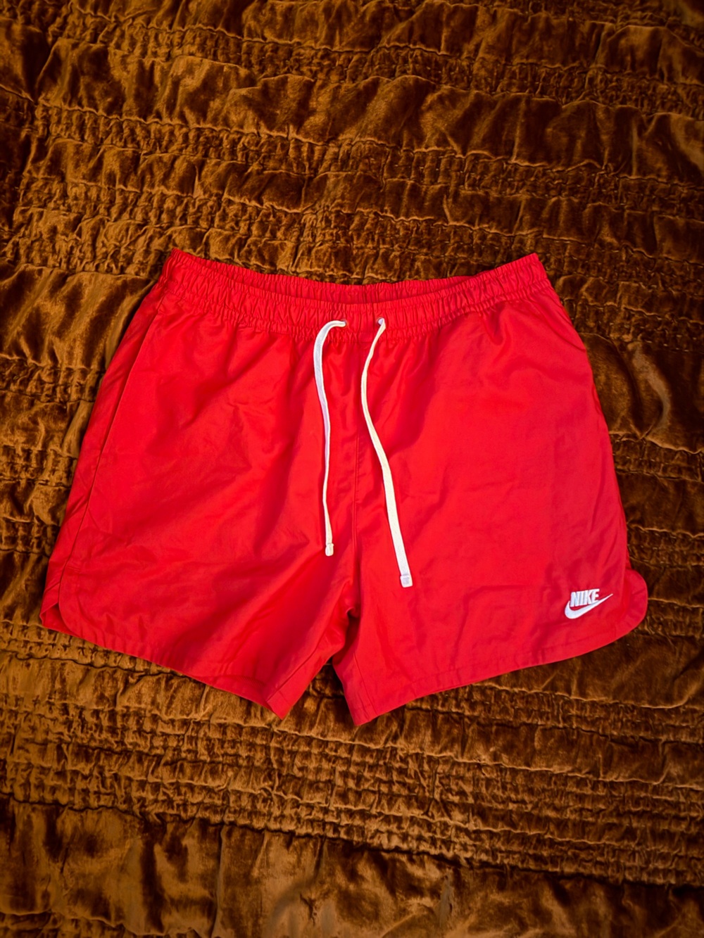 Nike Red Mesh Lined Athletic Shorts